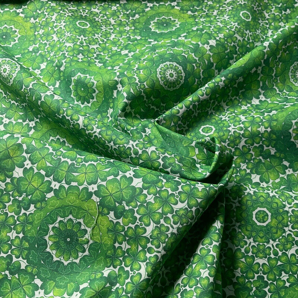 Irish Luck Shamrock St Patricks Day 100% Cotton Printed Fabric 114cm M1582