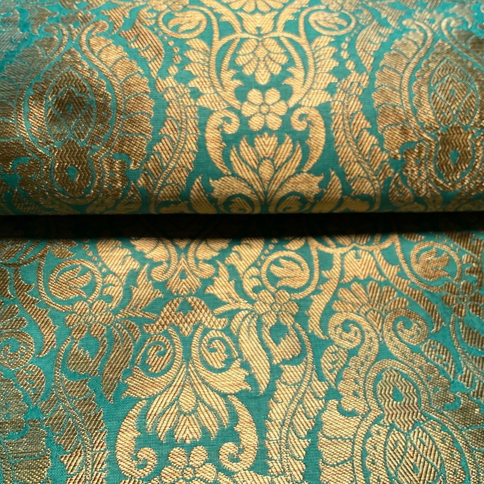 Ornamental Damask Brocade Wedding Banarsi Fabric 147 cm wide  M1567