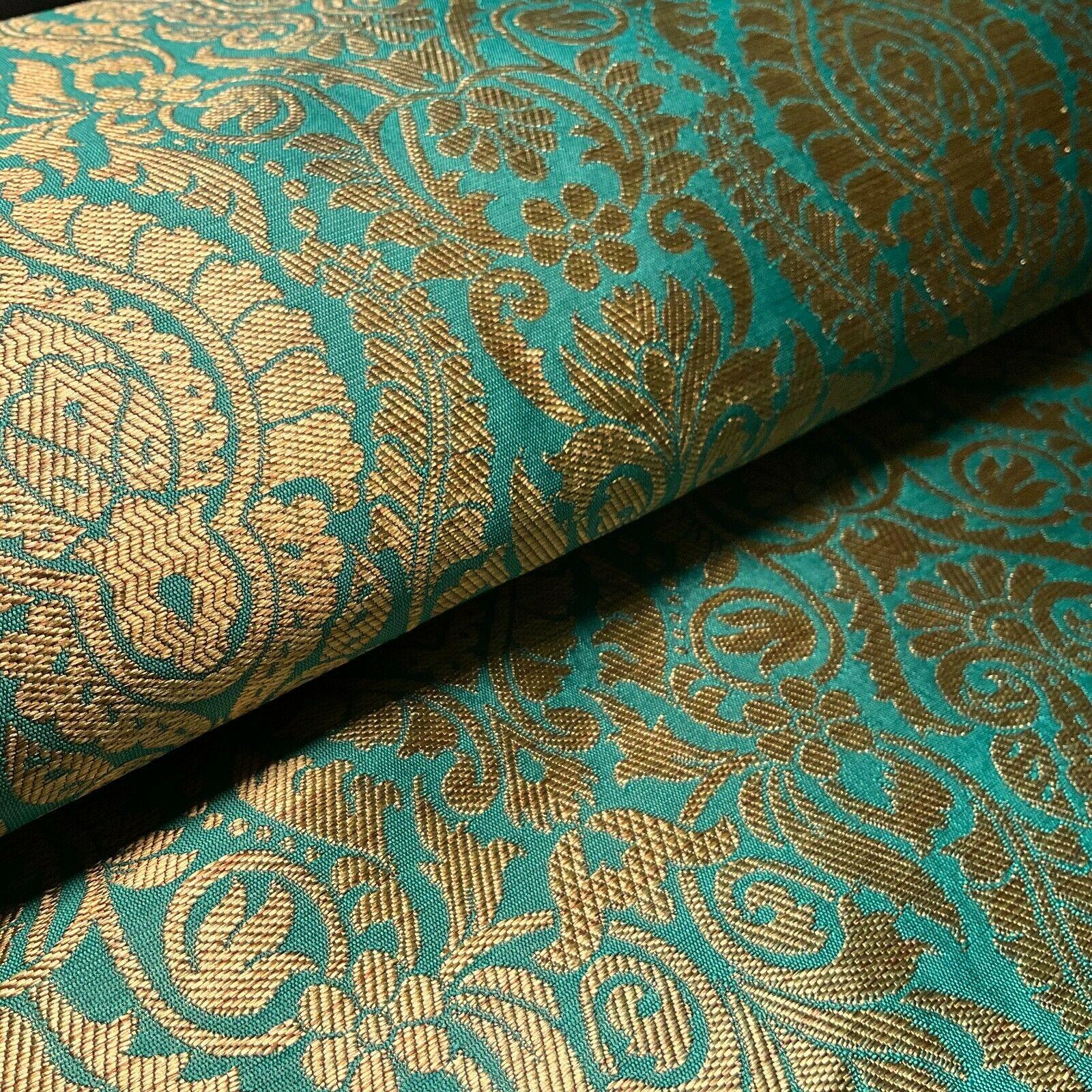 Ornamental Damask Brocade Wedding Banarsi Fabric 147 cm wide  M1567