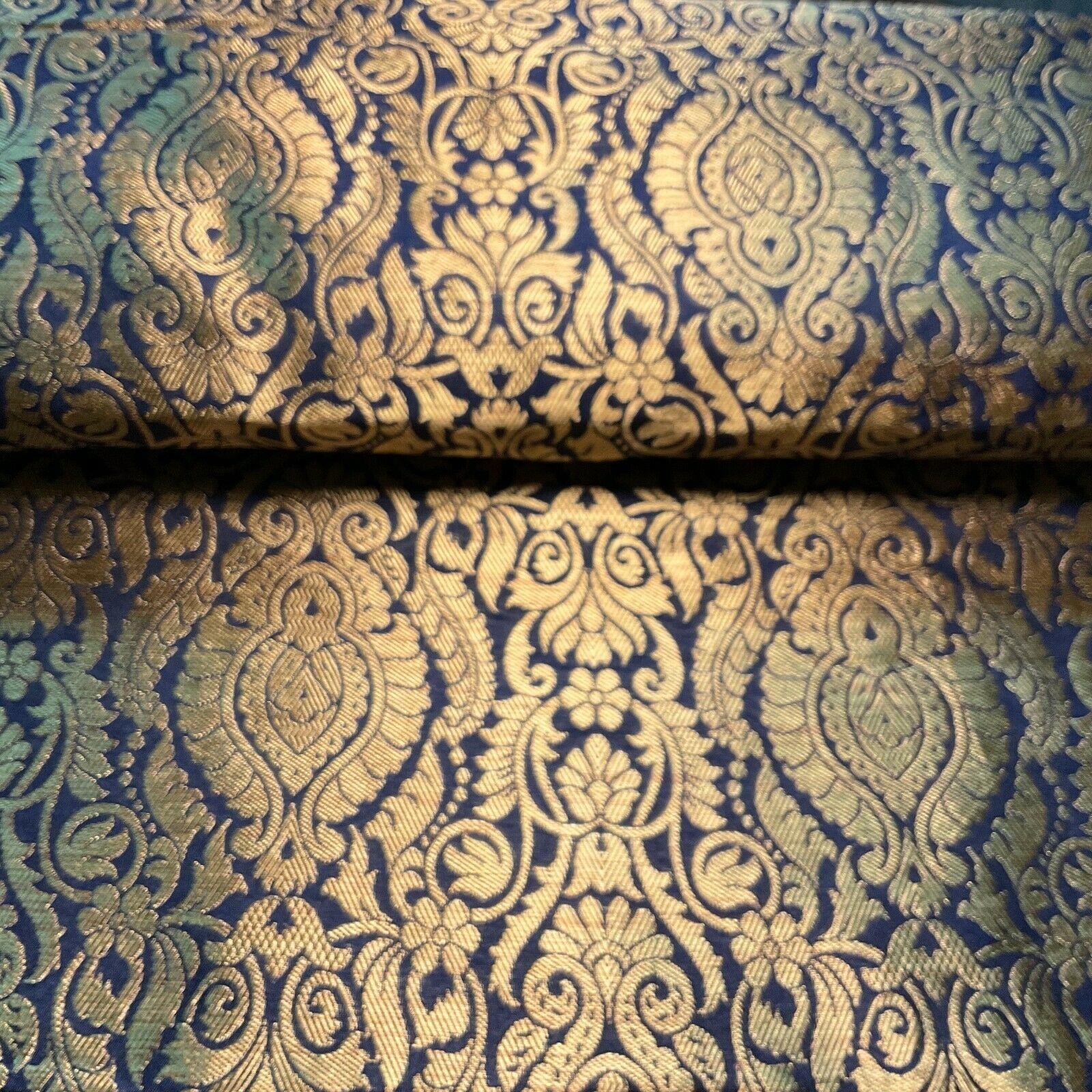 Ornamental Damask Brocade Wedding Banarsi Fabric 147 cm wide  M1567