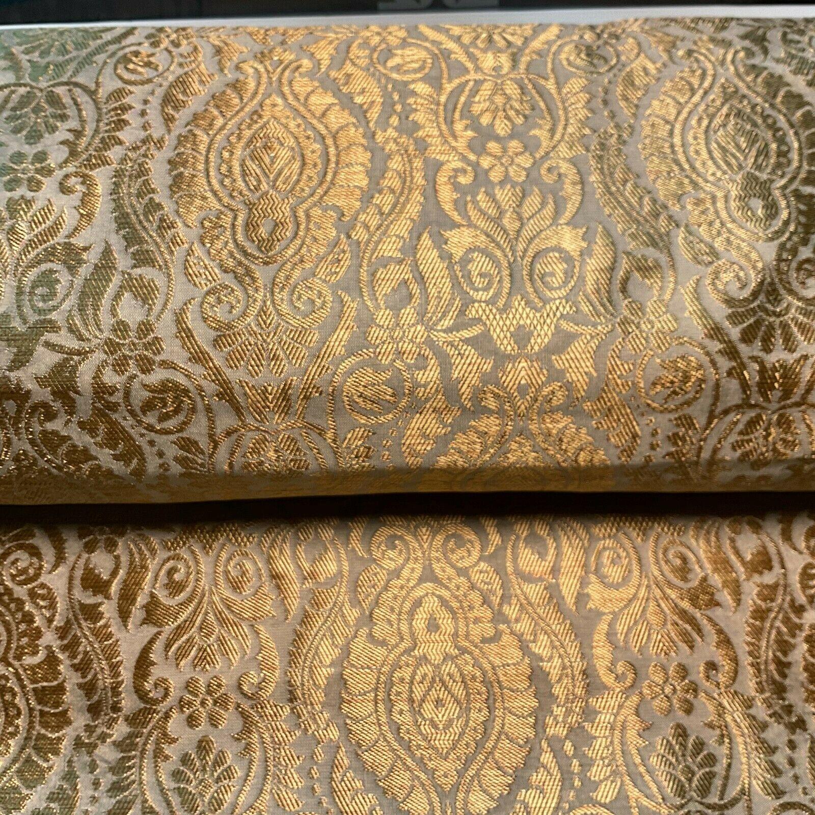 Ornamental Damask Brocade Wedding Banarsi Fabric 147 cm wide  M1567
