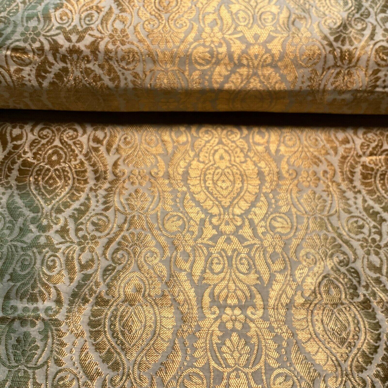 Ornamental Damask Brocade Wedding Banarsi Fabric 147 cm wide  M1567