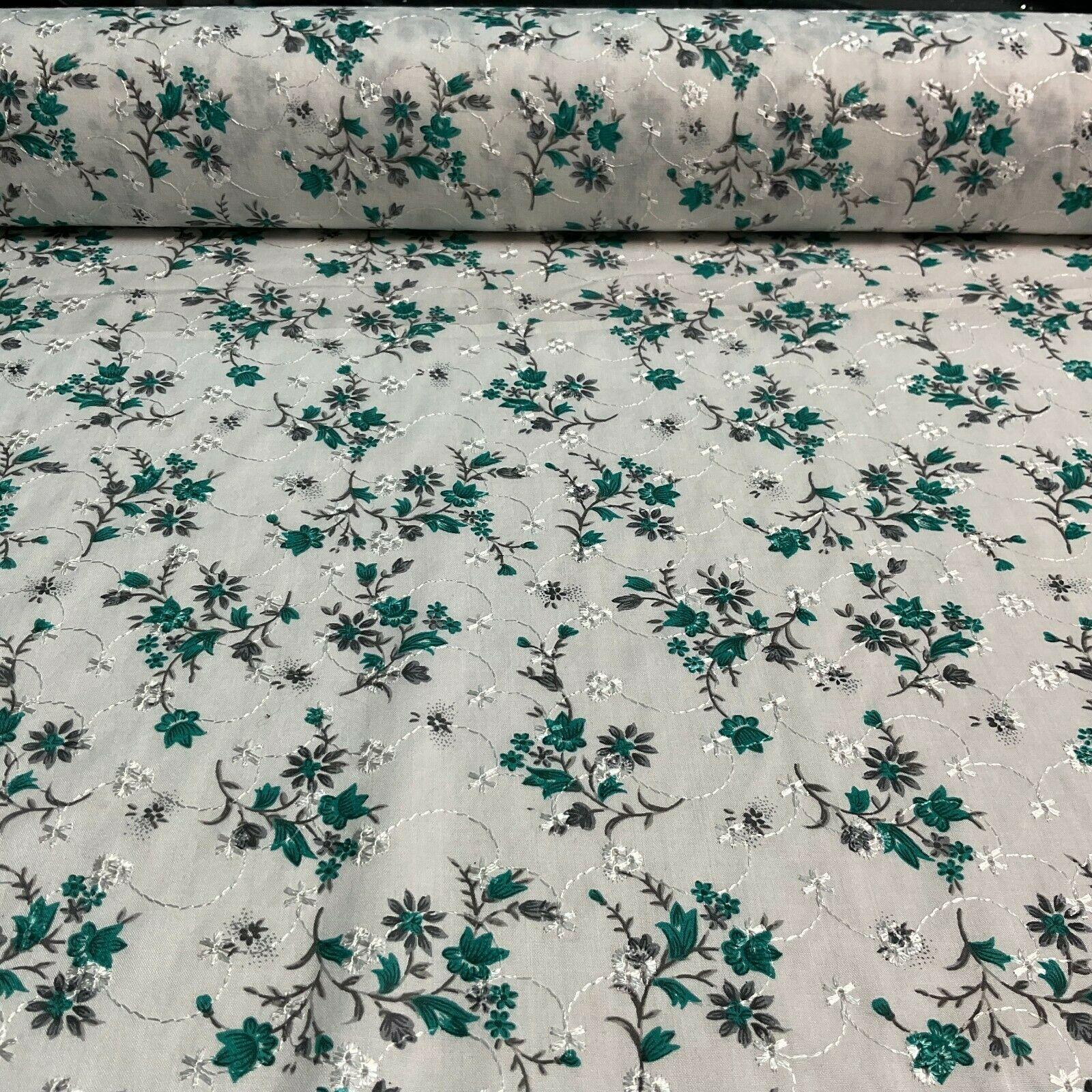 Broderie Anglaise floral Summer Floral Printed Dress fabric 100m wide M1569