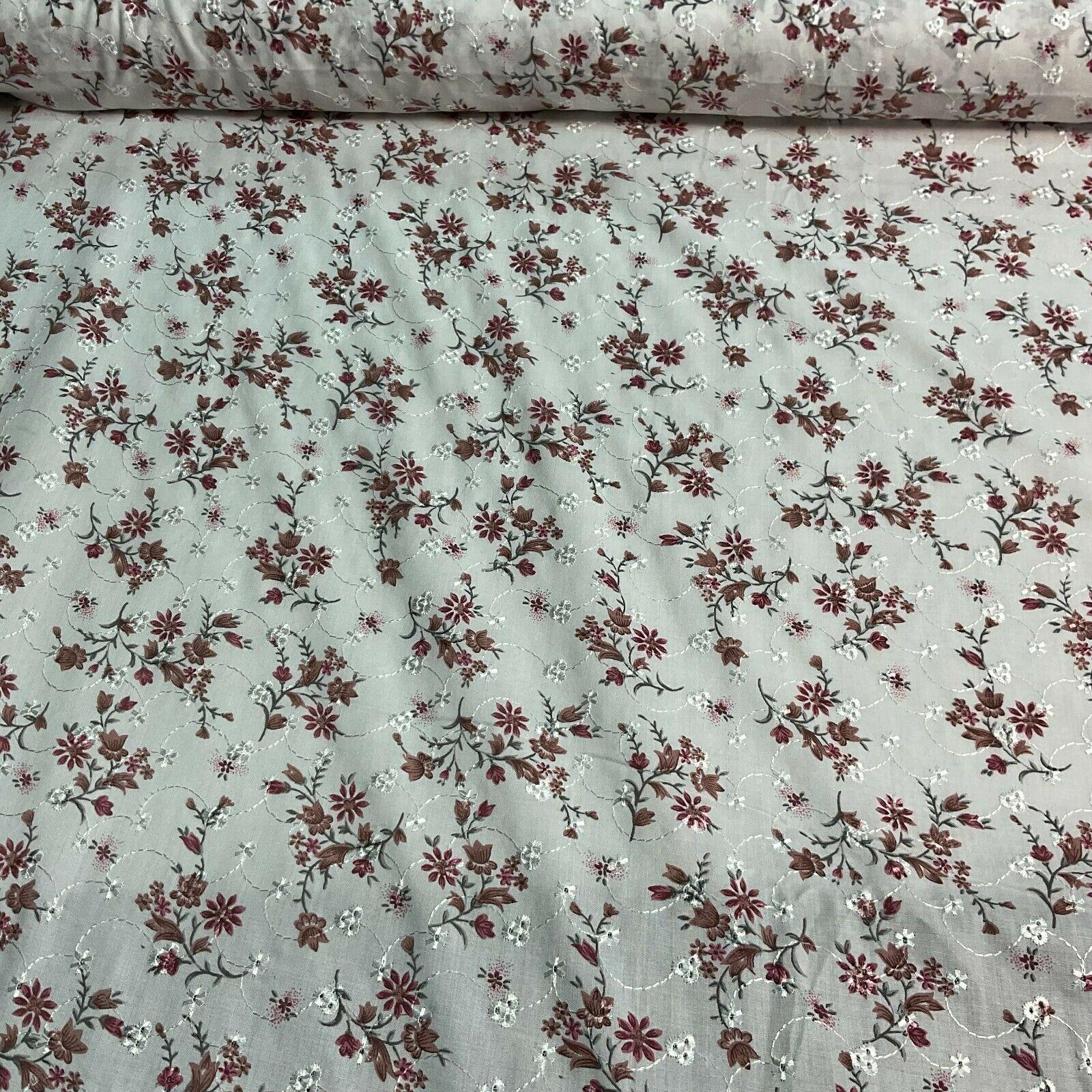 Broderie Anglaise floral Summer Floral Printed Dress fabric 100m wide M1569