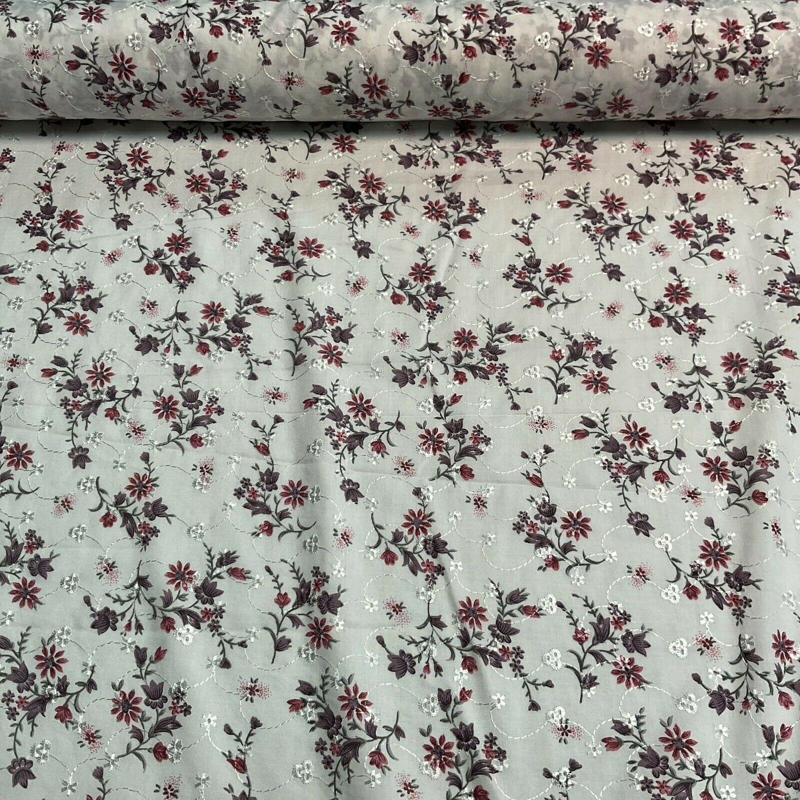 Broderie Anglaise floral Summer Floral Printed Dress fabric 100m wide M1569