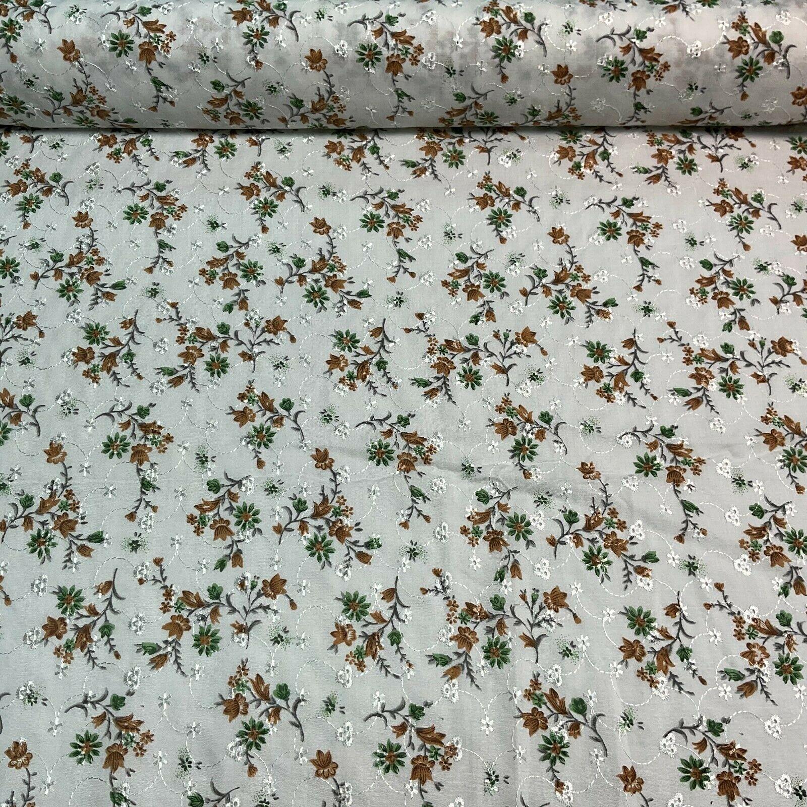 Broderie Anglaise floral Summer Floral Printed Dress fabric 100m wide M1569