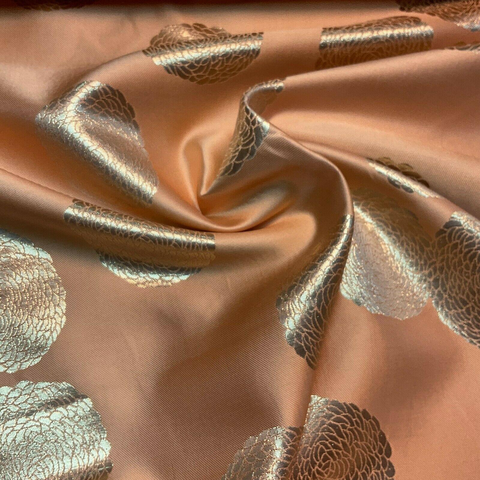 Circle Brocade Wedding Banarsi ideal for Cushion Cover Fabric 147 cm M1596