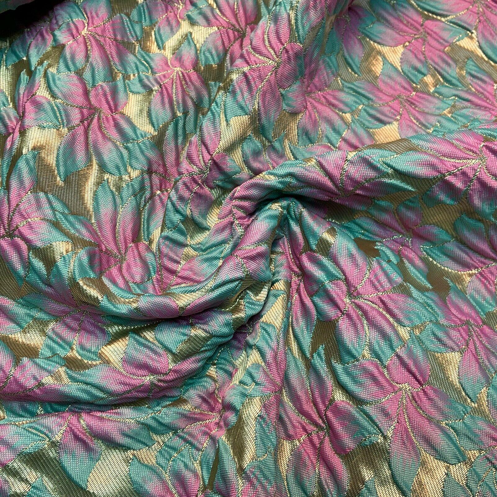 Floral Thick Brocade Wedding Indian Banarsi Fabric 147 cm M1503