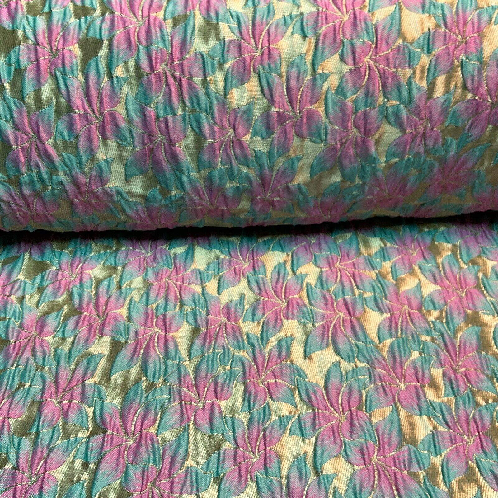 Floral Thick Brocade Wedding Indian Banarsi Fabric 147 cm M1503