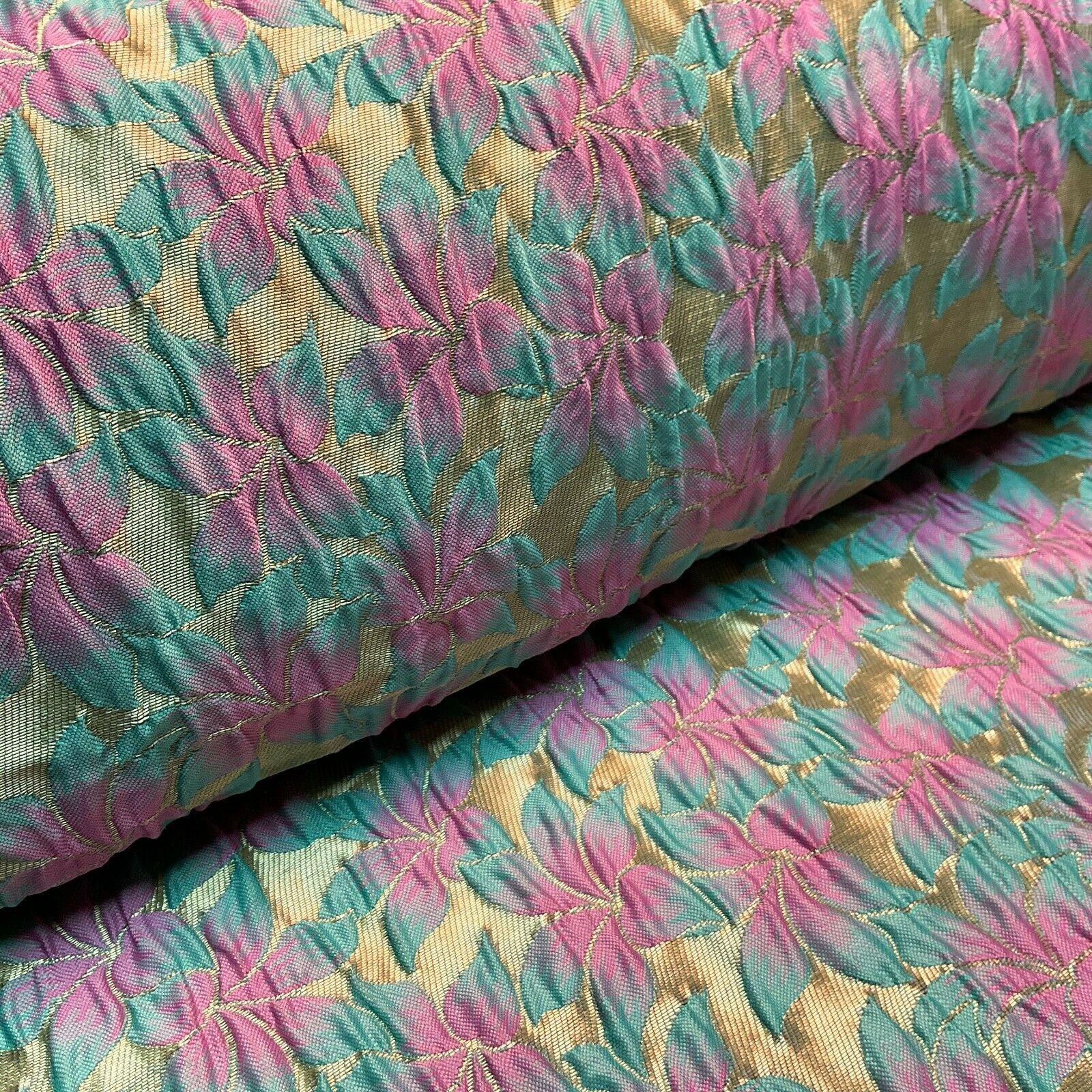 Floral Thick Brocade Wedding Indian Banarsi Fabric 147 cm M1503