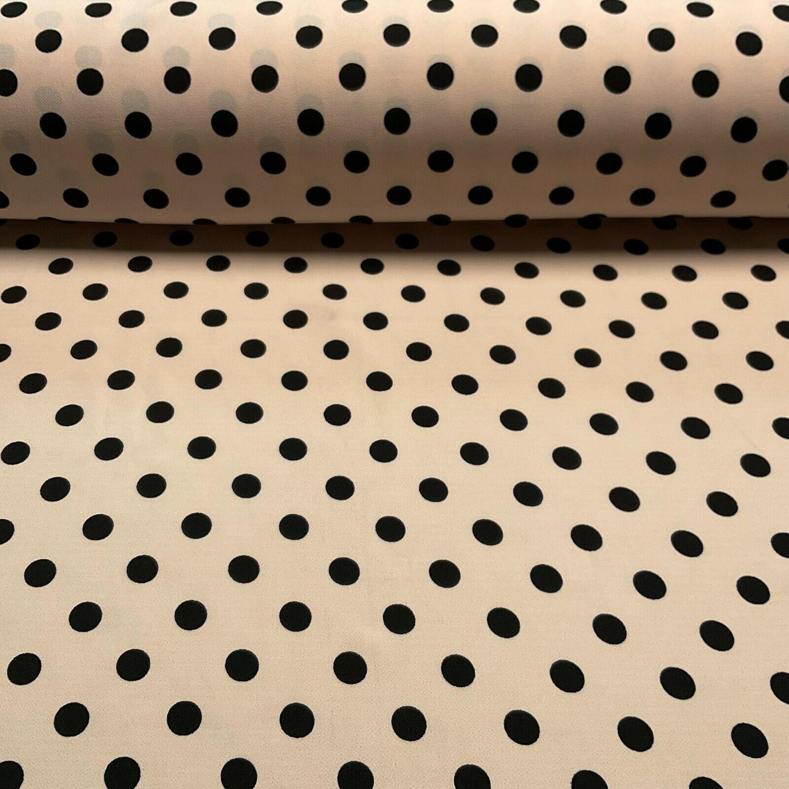 Koshibo Crepe De Chine Polka dot spot Printed Dress fabric 147 cm M1601
