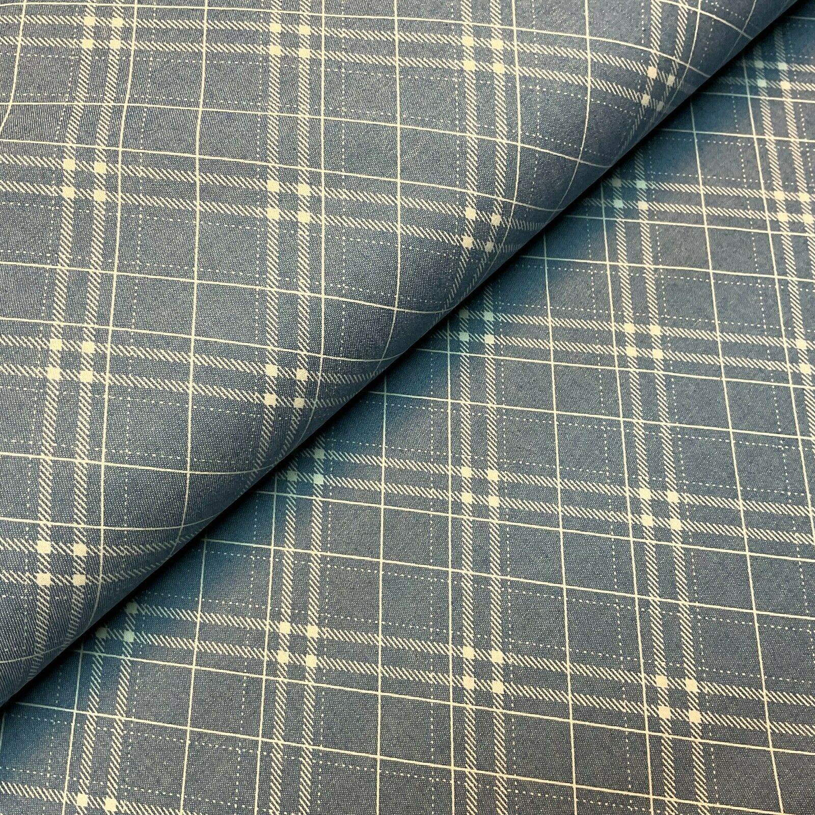 Printed 100% Cotton Chambray Denim Mixed Designs Dress Fabric 147cm M1604