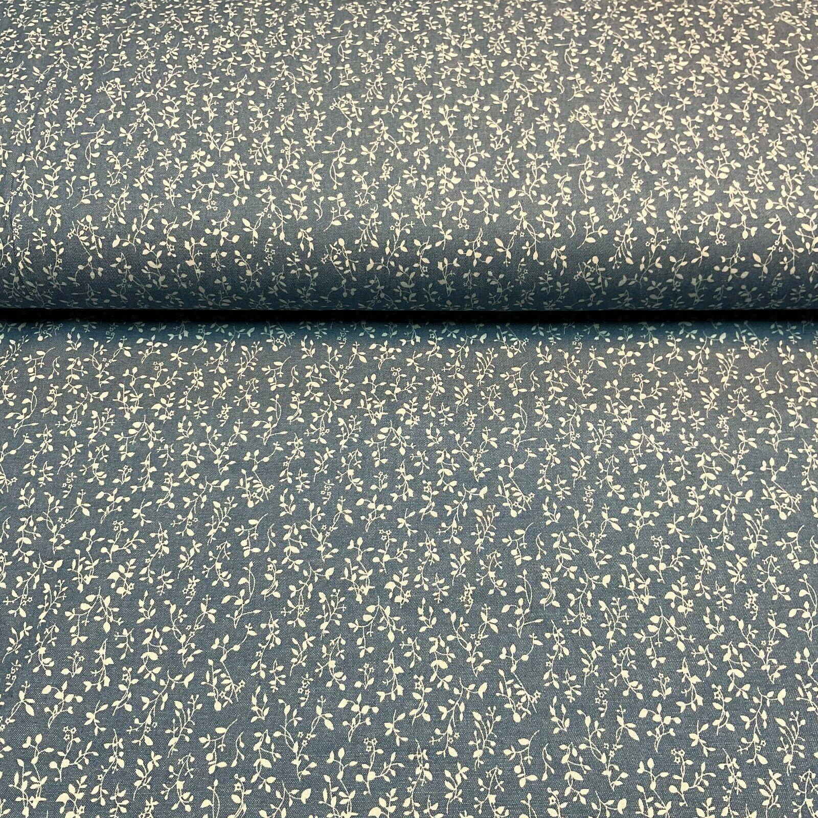 Printed 100% Cotton Chambray Denim Mixed Designs Dress Fabric 147cm M1604