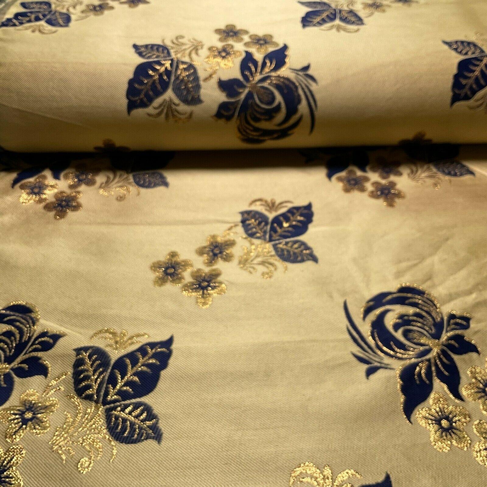 simple Floral Brocade Wedding Banarsi waistcoat Fabric 127 cm wide M1504