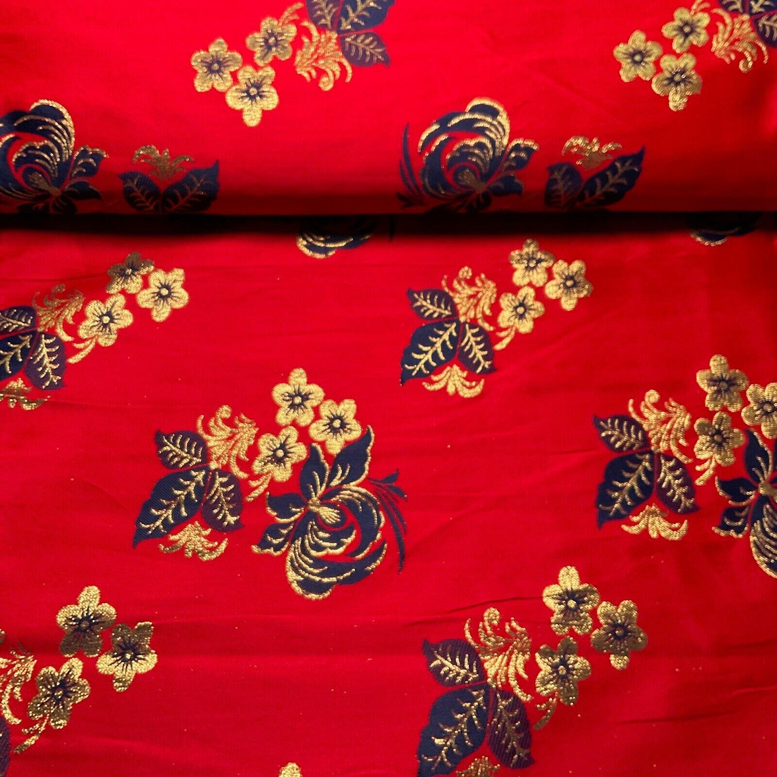 simple Floral Brocade Wedding Banarsi waistcoat Fabric 127 cm wide M1504