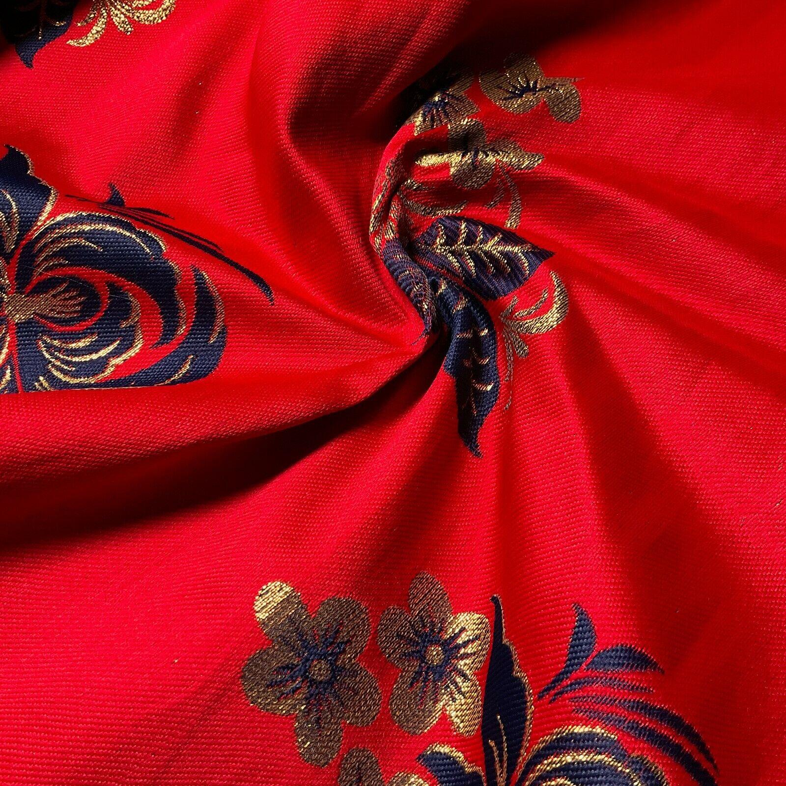 simple Floral Brocade Wedding Banarsi waistcoat Fabric 127 cm wide M1504