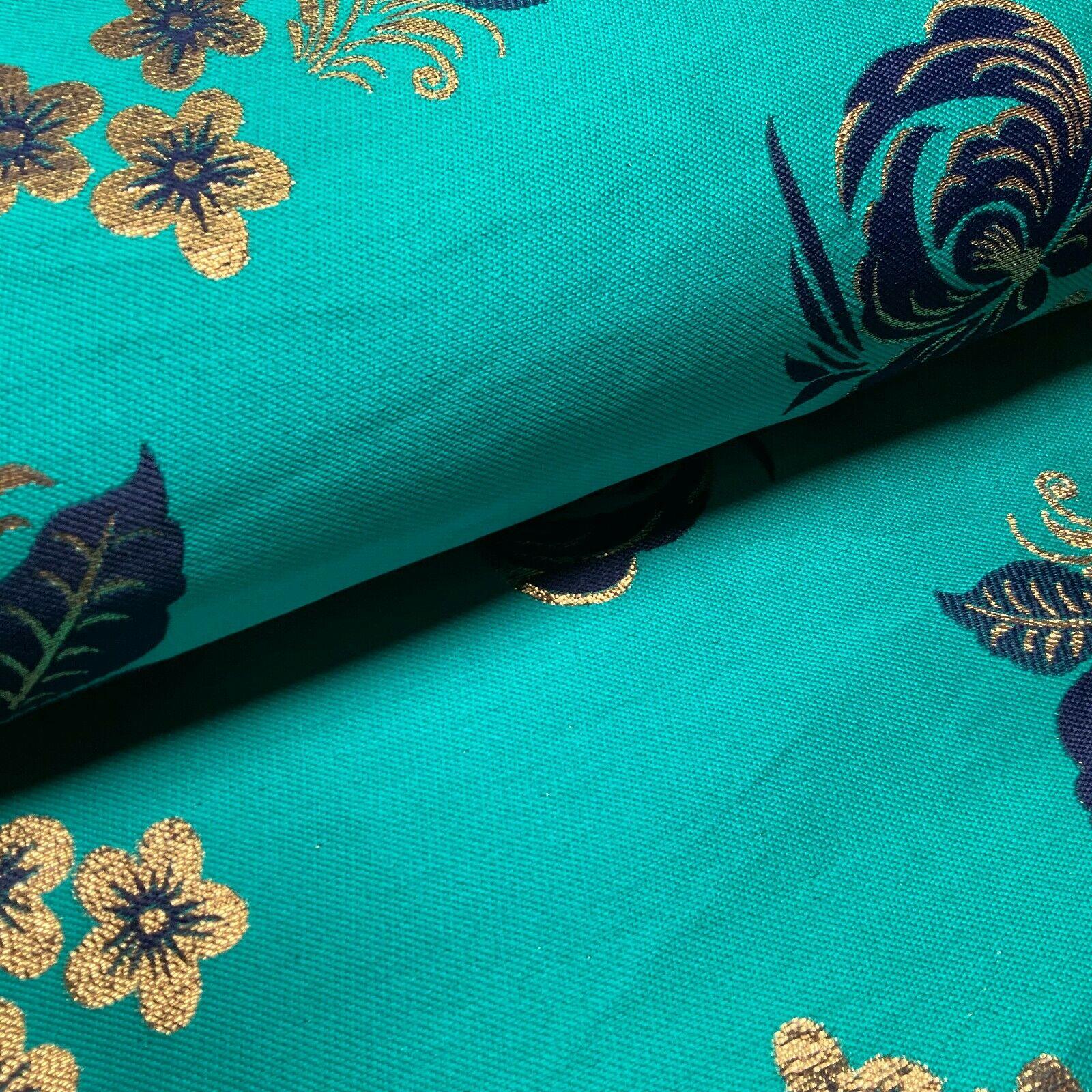 simple Floral Brocade Wedding Banarsi waistcoat Fabric 127 cm wide M1504