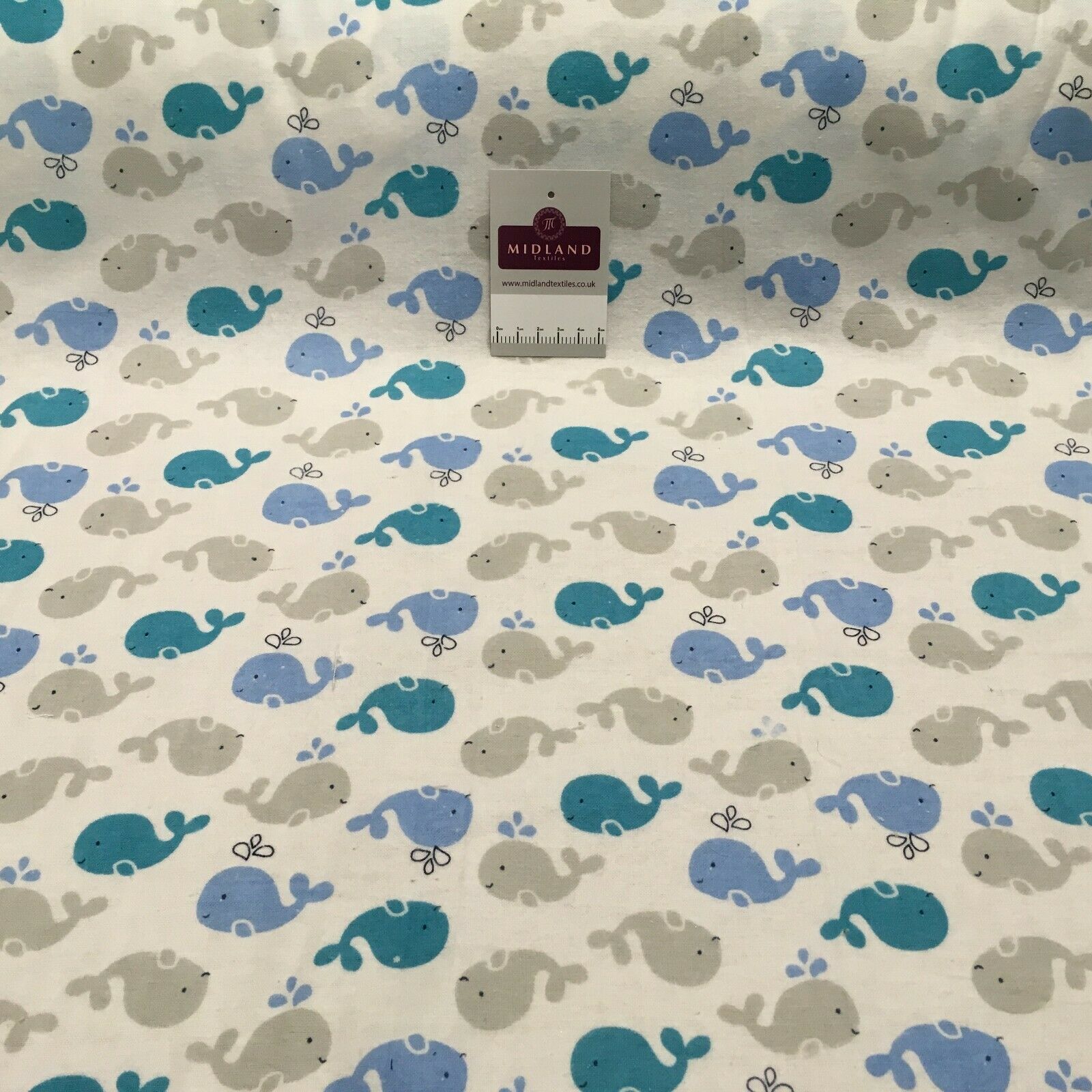 100% Brushed Cotton Wynciette printed Fabric 150cm Wide Mtex M1512